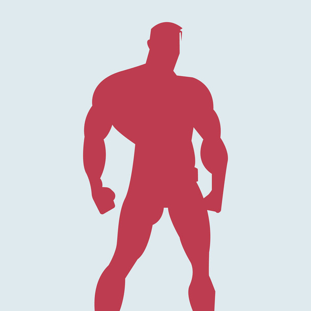 silueta super muž červená barva. vektorový symbol EPS10 - Vektor, obrázek