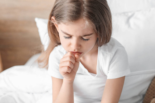 Sick little girl at home - Photo, Image