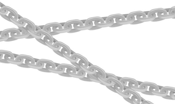 Grey metal chain. vector illustration  - Vector, Image
