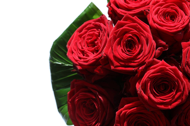 Egy csokor csodálatos vörös rózsa fénymásolási hely - Fotó, kép