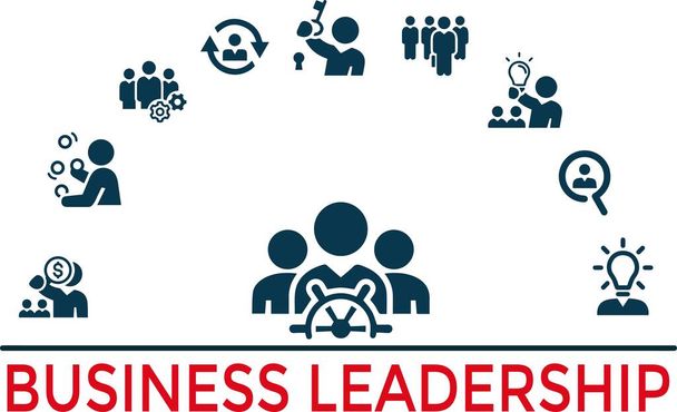 Business Leadership Icons vektorový design  - Vektor, obrázek