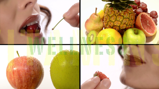 owocowe, witaminy, wellness, uroda - Materiał filmowy, wideo