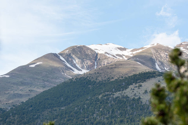 View of the Casamanya mountain 2,752 meters in the provinces of Canillo and Ordino in the Principality of Andorra. - Photo, Image