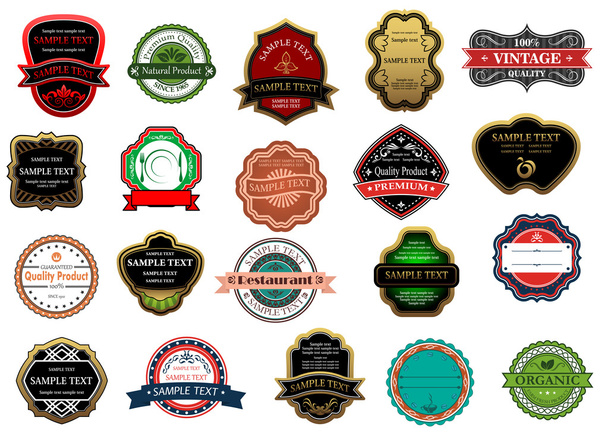 Badges and labels set - Vector, Image
