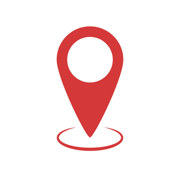 地図用の赤いピンタグポインタ。ロケーションマークアイコン。位置とナビゲーションのための地理ポインタ。ベクトルEPS 10 - ベクター画像