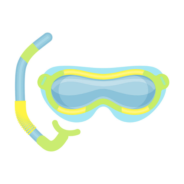 Scuba mask vector icon.Cartoon vector icon isolated on white background scuba mask. - Vecteur, image
