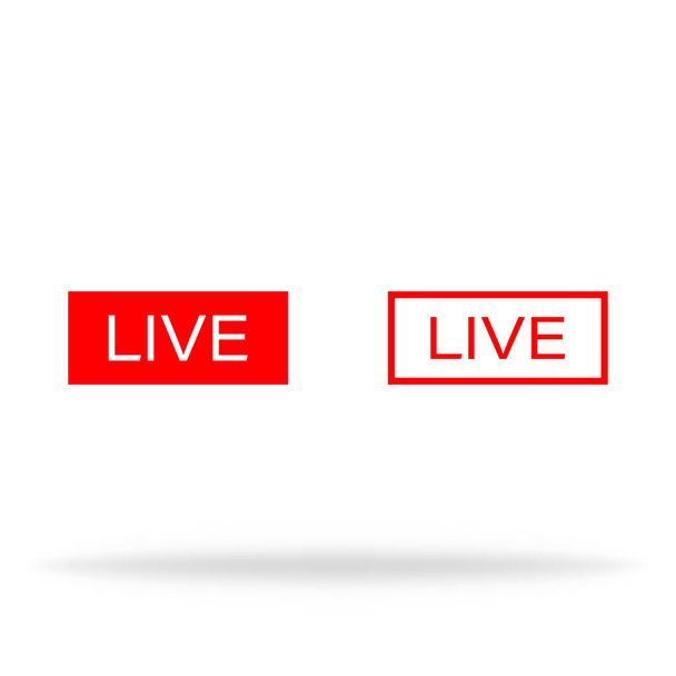 Live stream icon. Online broadcast symbol. Television vector isolated sign. Media live button. Streaming logo. Vector EPS 10. - Vector, Image