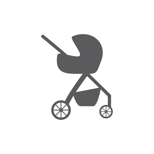 kinderwagen geïsoleerd pictogram vector kinderwagen buggy - Vector, afbeelding