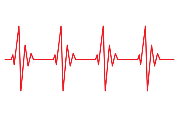 Herzschlaglinie Pulsrhythmus-Symbol-Vektor - Vektor, Bild