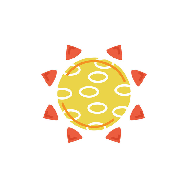 napkelte időjárás szimbólum elszigetelt ikon - Vektor, kép