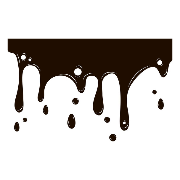 Spreading black paint on a white background. Vector illustration - Vector, Image