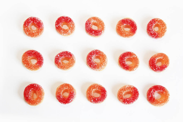 edible orange marmalade rings with sugar a sprinkles - Photo, Image