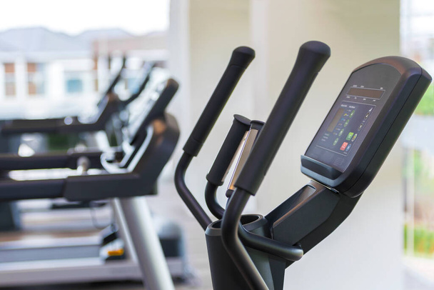 Close up view of the treadmill in the gym - Foto, Imagem