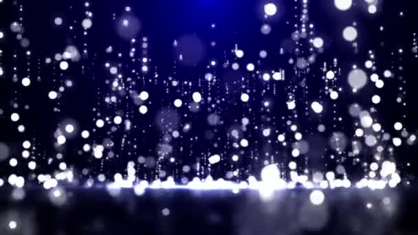 Parçacık tozu soyut ışık hareketi başlıkları sinematik beyaz arkaplan döngüsü - Video, Çekim