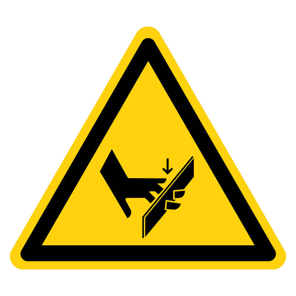 Warning Sharp Edges Will Cut Symbol Sign ,Vector Illustration, Isolate On White Background Label. EPS10  - Vecteur, image