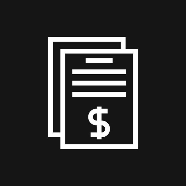 Finance and Banking icons. Invoice vector icon. - Vector, Image