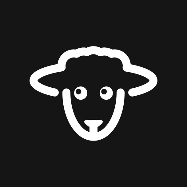 Lamm-Symbol. Schafe auf einem Hintergrund. Logo-Design für das Unternehmen. - Vektor, Bild