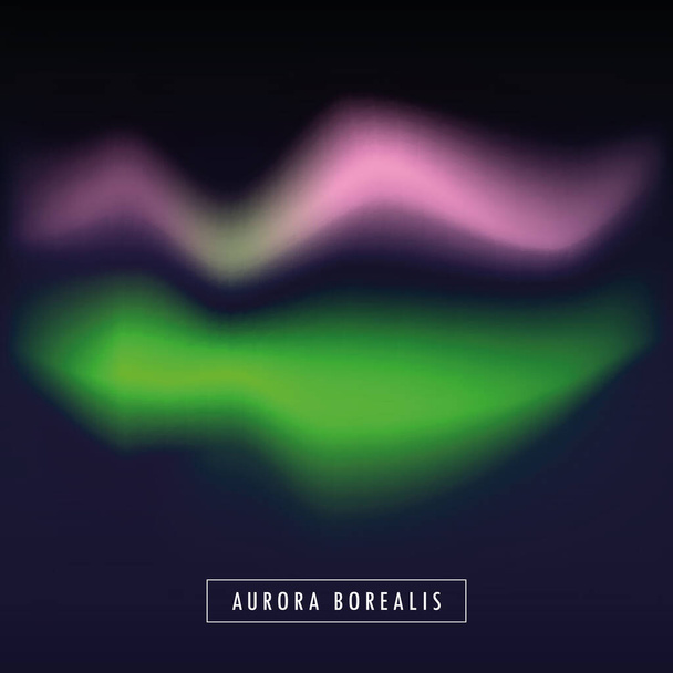 aurora borealis beautiful polar lights background - Vector, Image