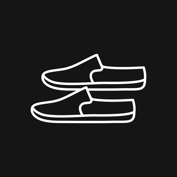 Mokassin-Ikone. Schuhe symbol stock vektor illustration. - Vektor, Bild