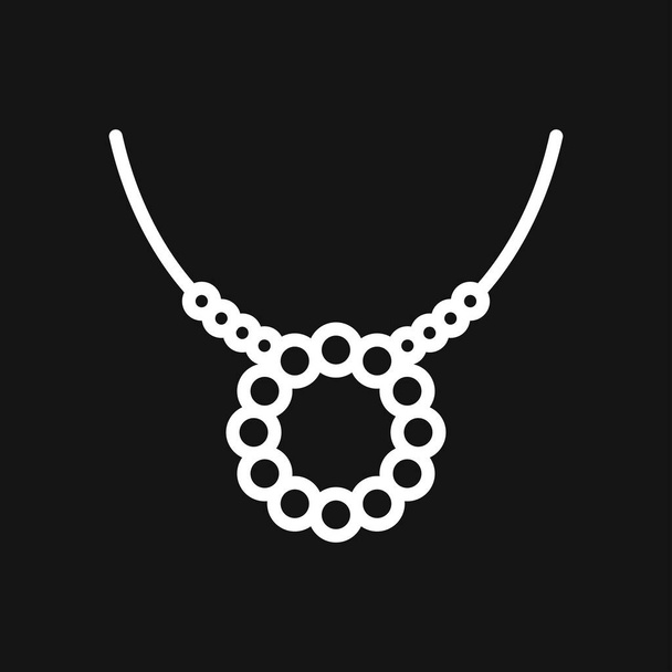 Halsketten-Symbol. Stilisiertes Zeichen einer Perlenkette. Identitätssymbol für Unternehmen der Schmuckindustrie - Vektor, Bild