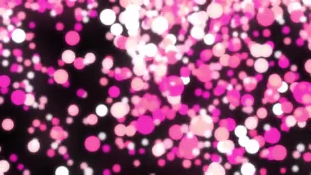 Pink bokeh light abstract effects. Love or romance background with dreamy glow - 3d video animation - Footage, Video