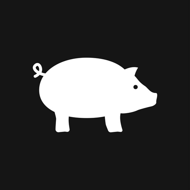 Icona di maiale in stile minimale, isolata su sfondo. Simboli esclusivi
 - Vettoriali, immagini