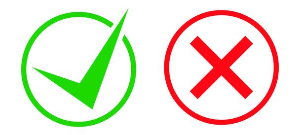 La marca de verificación verde es que chervonii hrest, el icono es tan abo ni, el fondo está en un fondo blanco, vector
 - Vector, Imagen