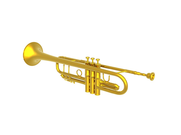 golden trumpet to make music - Photo, Image