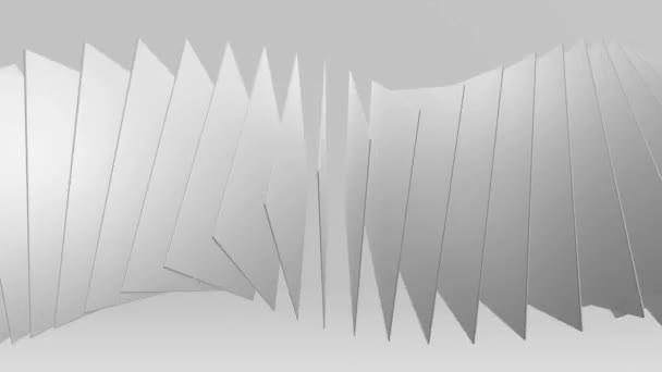 biały abstrakcyjny spiralny tło animacji. Ilustracja renderowania 3D. płynny minimalny ruch pętli bez końca. abstrakcyjne geometryczne ujęcia kształtów. rozproszone sztuczne oświetlenie - Materiał filmowy, wideo