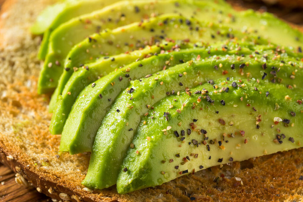 Healthy Homemade Avocado Toast with Salt and Pepper - Foto, imagen
