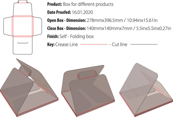 Коробка для различных продуктов Коробка искушает вектор среза под давлением
 - Вектор,изображение