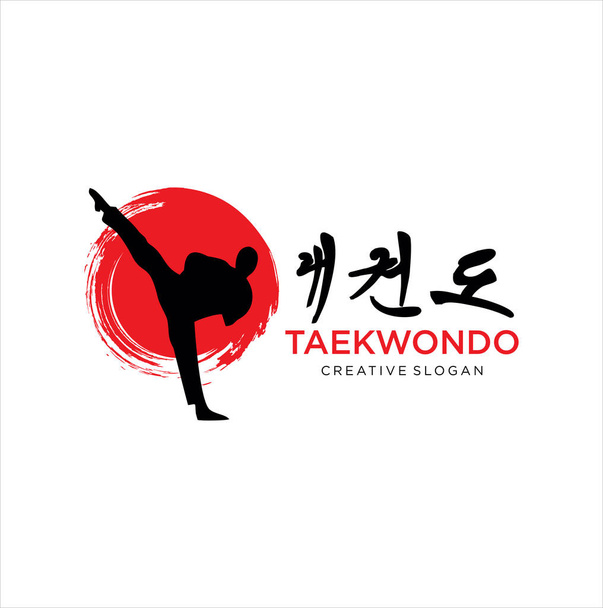 Taekwondo λογότυπο αγώνα Σχεδιασμός διάνυσμα. Σχεδιασμός λογότυπου Karate - Διάνυσμα, εικόνα