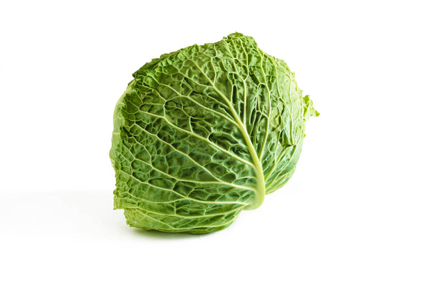 Fresh early cabbage isolated on a white background - Fotografie, Obrázek