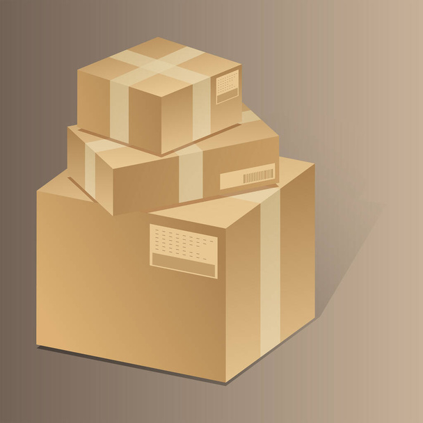 Ilustración de la caja de entrega, con buen vector de fondo
 - Vector, imagen