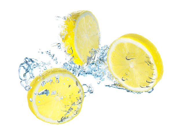 Lemons and water splash - Foto, imagen