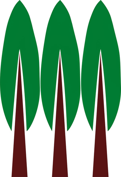 Egy sor fa grafikus illusztrációja logóként vagy weboldalon történő felhasználásra - Fotó, kép