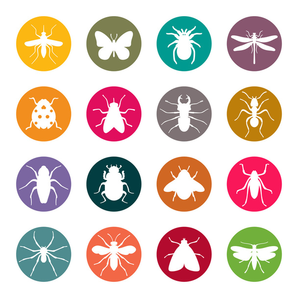 Insects icon set - Вектор, зображення