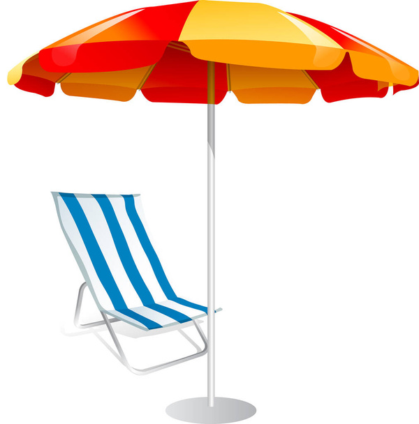 Illustrazione dell'ombrellone, con vettore di sfondo bianco
 - Vettoriali, immagini