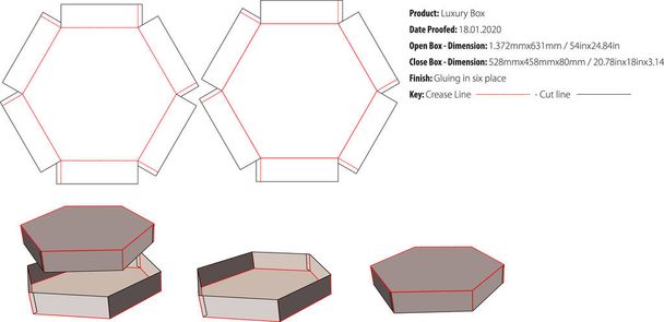 Κουτί πολυτελείας για πολλά προϊόντα die cut vector - Διάνυσμα, εικόνα