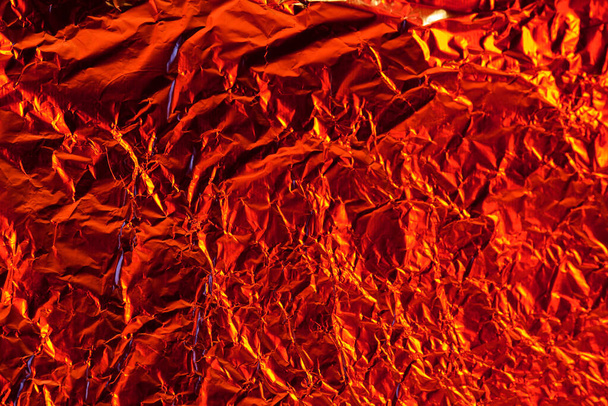 texture of mint foil in red light - Foto, Imagem