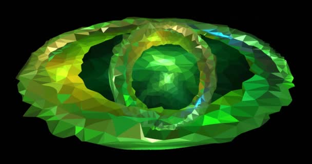 Emerald διακόσμηση πολύτιμων λίθων εικονίδιο animation σε μαύρο φόντο - Πλάνα, βίντεο