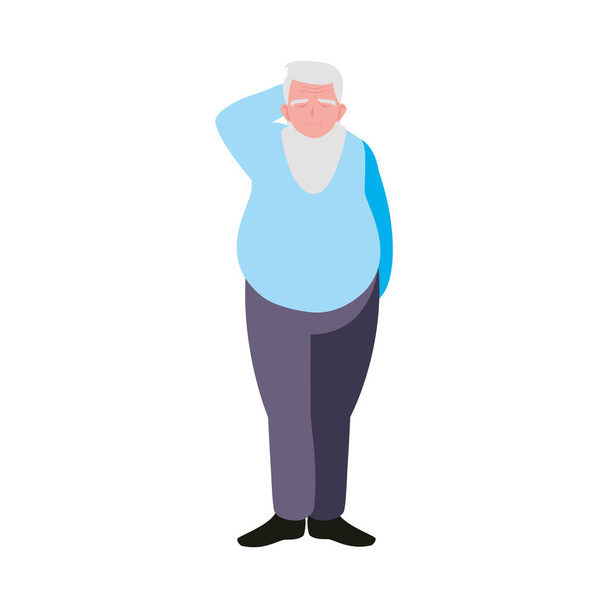 ηλικιωμένος άνδρας που φοράει κομψά ρούχα - Διάνυσμα, εικόνα