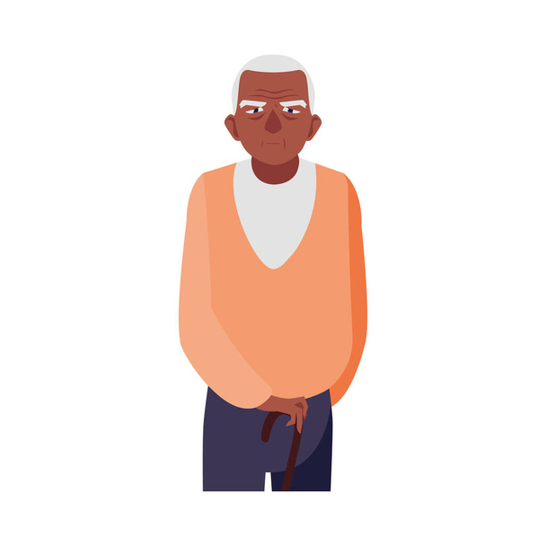 starší muž ve stylovém oblečení - Vektor, obrázek