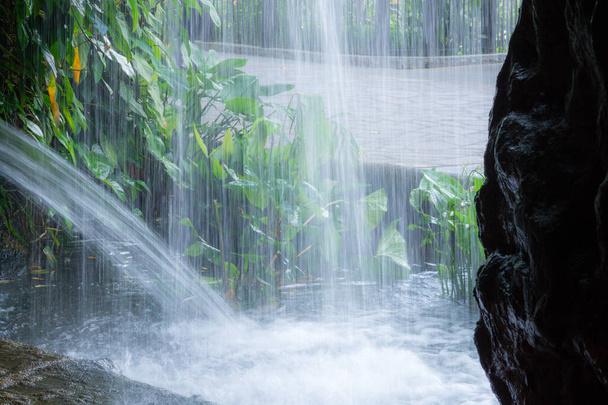 Jeskynní vodopád v botanické zahradě Singapuru - Fotografie, Obrázek