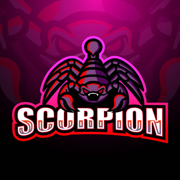 Illustration vectorielle de la mascotte Scorpion esport logo design - Vecteur, image