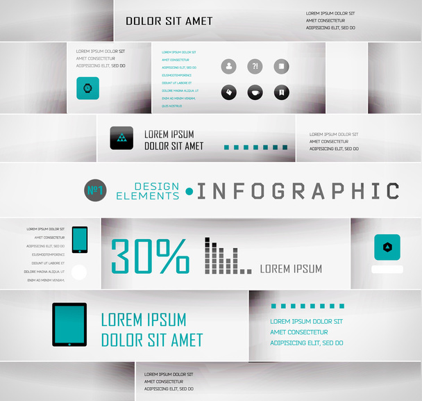 Ορισμός στοιχείων των infographics - Διάνυσμα, εικόνα