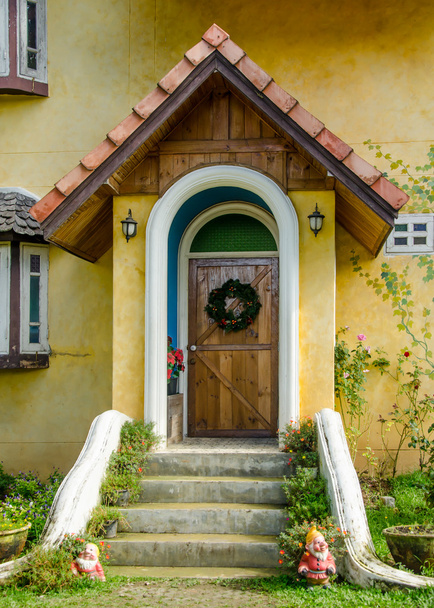 Old door of classic home in europe - Photo, Image
