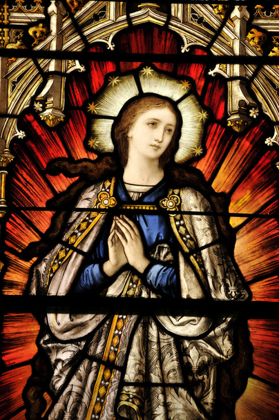 Vetrata di Santa Maria in preghiera contemplativa
 - Foto, immagini