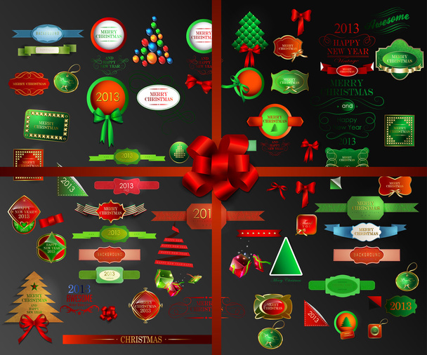 Christmas icons set.Vector illustration - Vector, Image