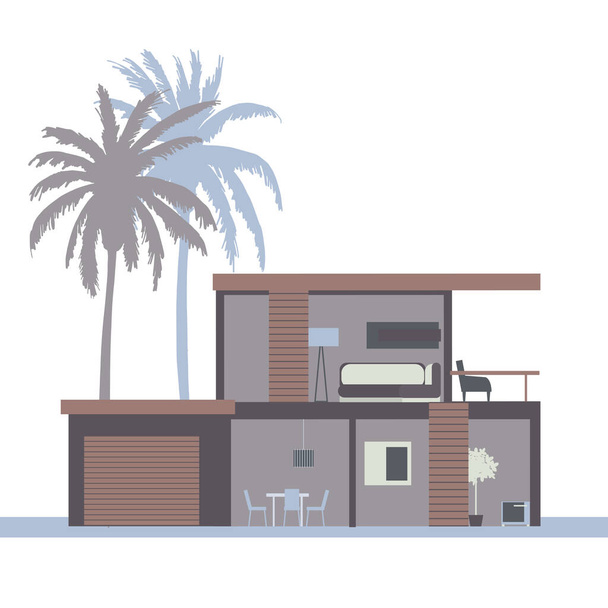 Casa moderna .Vector ilustración
 - Vector, imagen